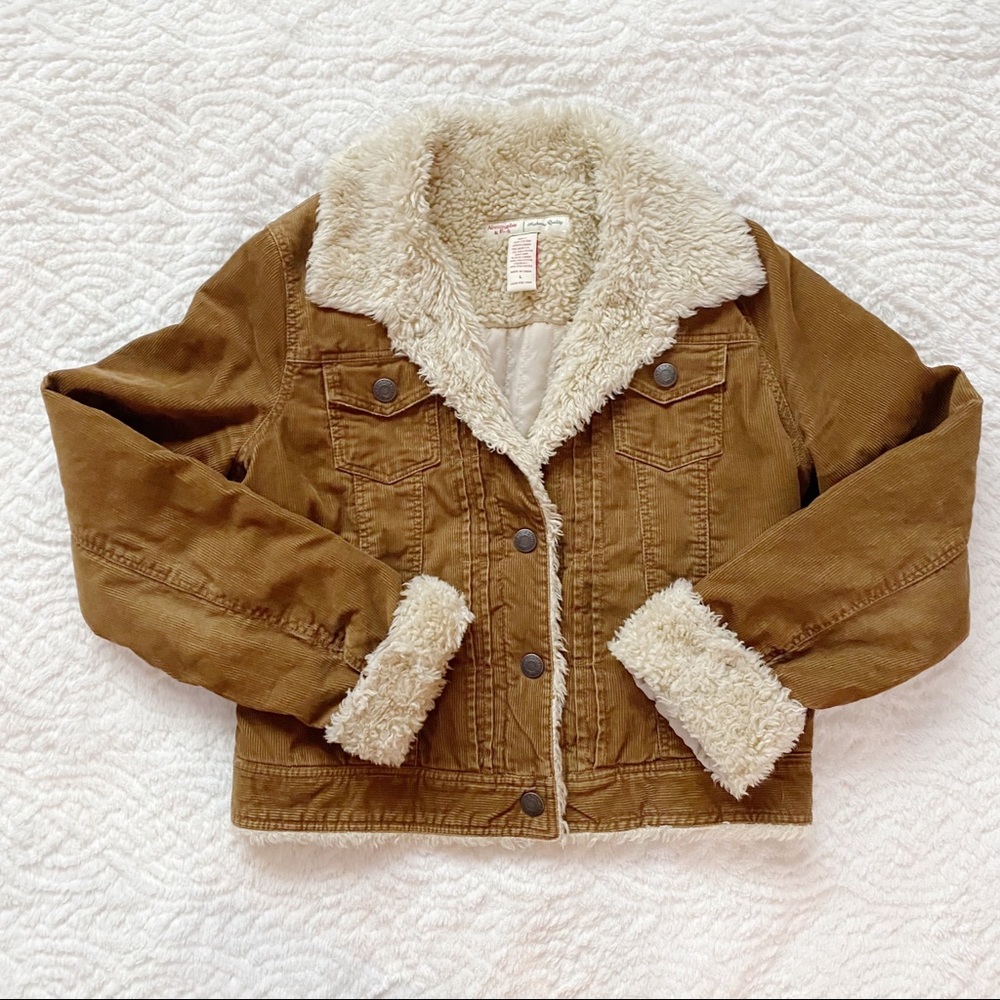 ABERCROMBIE CORDUROY SHEARLING JACKET